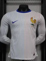 2024-25 France Away Long Sleeve Player Version Soccer Jersey (长袖球员)