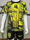 2024-25 Brazil Yellow Special Edition Kids Soccer Jersey (耶稣黄色)