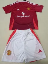 2024-25 Man Utd Home Kids Soccer Jersey