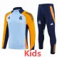 2024-25 RMA Blue Yellow Kids Half Pull Tracksuit (童装)(半拉链)