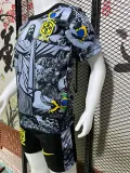 2024-25 Brazil Black Grey Special Edition Kids Soccer Jersey (耶稣灰黑)