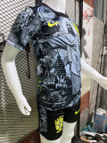 2024-25 Brazil Black Grey Special Edition Kids Soccer Jersey (耶稣灰黑)