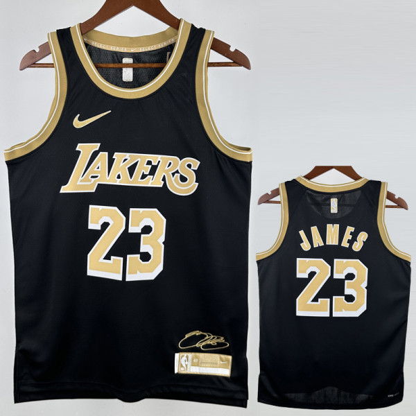 2022-23 LAKERS JAMES #23 Black Glory Edition Top Quality Hot Pressing NBA Jersey (荣耀版)