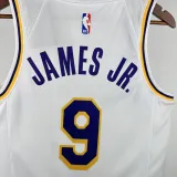 2022-23 Lakers JAMES JR. #9 White Top Quality Hot Pressing NBA Jersey(圆领)