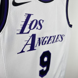 2022-23 LAKERS JAMES JR. #9 White City Edition Top Quality Hot Pressing NBA Jersey