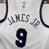 2022-23 LAKERS JAMES JR. #9 White City Edition Top Quality Hot Pressing NBA Jersey