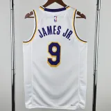2022-23 Lakers JAMES JR. #9 White Top Quality Hot Pressing NBA Jersey(圆领)