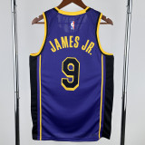 2022-23 LAKERS JAMES JR. #9 Purple Top Quality Hot Pressing NBA Jersey (Trapeze Edition) 飞人版