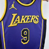 2022-23 LAKERS JAMES JR. #9 Purple Top Quality Hot Pressing NBA Jersey (Trapeze Edition) 飞人版