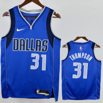 2022-23 Dallas Mavericks THOMPSON #31 Blue Away Top Quality Hot Pressing NBA Jersey