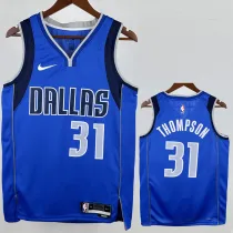 2022-23 Dallas Mavericks THOMPSON #31 Blue Away Top Quality Hot Pressing NBA Jersey