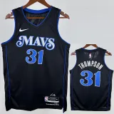 2023-24 Dallas Mavericks THOMPSON #31 Black City Edition Top Quality Hot Pressing NBA Jersey(V领)