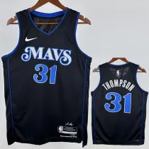 2023-24 Dallas Mavericks THOMPSON #31 Black City Edition Top Quality Hot Pressing NBA Jersey(V领)