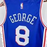 2022-23 76ERS GEORGE #8 Blue Top Quality Hot Pressing NBA Jersey (V领）