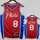 2022-23 76ERS GEORGE #8 Red Top Quality Hot Pressing NBA Jersey (Trapeze Edition) 飞人版