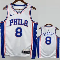 2022-23 76ERS GEORGE #8 White Top Quality Hot Pressing NBA Jersey