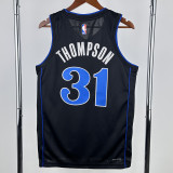 2023-24 Dallas Mavericks THOMPSON #31 Black City Edition Top Quality Hot Pressing NBA Jersey(V领)