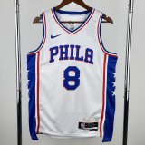 2022-23 76ERS GEORGE #8 White Top Quality Hot Pressing NBA Jersey