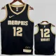 2023-24 Grizzlies MORANT #12 Black Glory Edition Top Quality Hot Pressing NBA Jersey 荣耀版