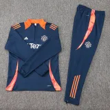 2024-25 Man Utd Royal blue Half Pull Tracksuit (半拉链)