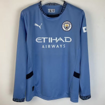 2024-25 Man City Home Long Sleeve Soccer Jersey (长袖)