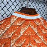 1988 Netherlands Home Retro Soccer Jersey（队标缕空）