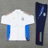 2024-25 Italy White Jacket Tracksuit #02