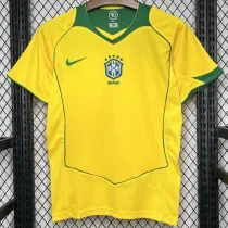 2004 Brazil Home Retro Soccer Jersey