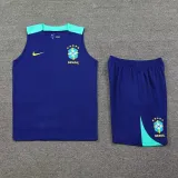 2024-25 Brazil Blue Tank top and shorts suit