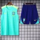 2024-25 Brazil Light Green Tank top and shorts suit