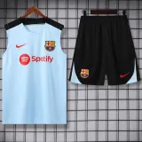 2024-25 BAR Light blue Tank top and shorts suit