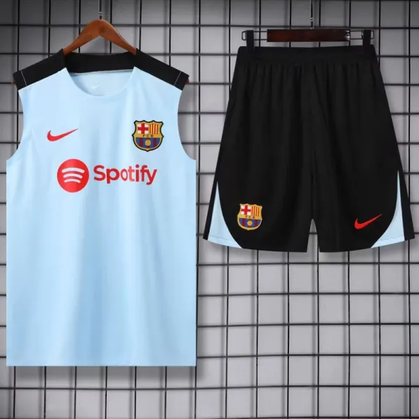 2024-25 BAR Light blue Tank top and shorts suit