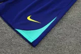 2024-25 Brazil Fancy blue Tank top and shorts suit