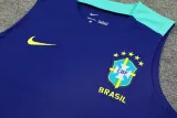 2024-25 Brazil Blue Tank top and shorts suit