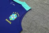 2024-25 Brazil Blue Tank top and shorts suit