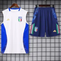 2024-25 Italy White Tank top and shorts suit