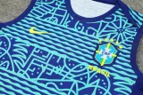 2024-25 Brazil Fancy blue Tank top and shorts suit