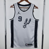 2020-21 SA Spurs PARKER #9 Grey Top Quality Hot Pressing NBA Jersey (Trapeze Edition) 飞人版