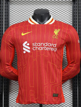2024-25 LIV Home Long Sleeve Player Version Soccer Jersey (长袖球员)