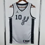 2020-21 SA Spurs SOCHAN #10 Grey Top Quality Hot Pressing NBA Jersey (Trapeze Edition) 飞人版