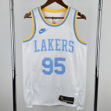 2022-23 Lakers TOSCANO #95 White Retro Top Quality Hot Pressing NBA Jersey