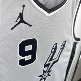 2020-21 SA Spurs PARKER #9 Grey Top Quality Hot Pressing NBA Jersey (Trapeze Edition) 飞人版