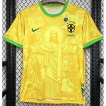 2024-25 Brazil Special Edition Yellow Training Soccer Jersey 耶稣