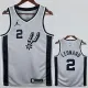 2020-21 SA Spurs LEONARD #2 Grey Top Quality Hot Pressing NBA Jersey (Trapeze Edition) 飞人版