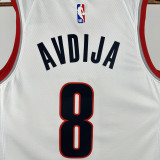2022-23 Trail Blazers AVDIJA #8 White Top Quality Hot Pressing NBA Jersey
