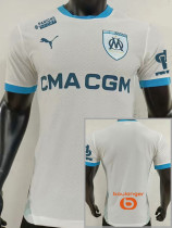 2024-25 Marseille Home Player Version Soccer Jersey (Print all Sponsor)