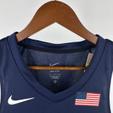 2024 Olympic Game USA EDWARDS # 5 Dark Blue Basketball Jersey