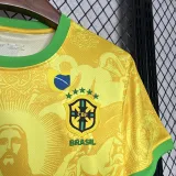 2024-25 Brazil Special Edition Yellow Training Soccer Jersey 耶稣