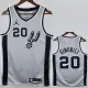2020-21 SA Spurs GINOBILI #20 Grey Top Quality Hot Pressing NBA Jersey (Trapeze Edition) 飞人版