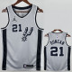 2020-21 SA Spurs DUNCAN #21 Grey Top Quality Hot Pressing NBA Jersey (Trapeze Edition) 飞人版